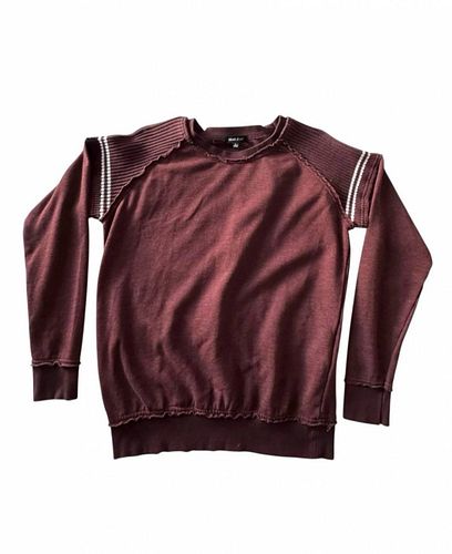 Dear John Raw Edge Seam Maroon Sweater - Size L (1 of 2)