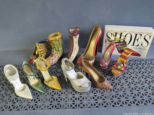 Set of 13 Multicolor Miniature Decorative Shoe Figurines (1 of 5)