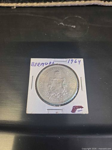 1964 Bermuda One Crown Coin, Cupro-Nickel (1 of 2)