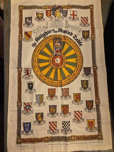 Arthurian Knights Heraldry Cotton Wall Hanging (1 of 4)