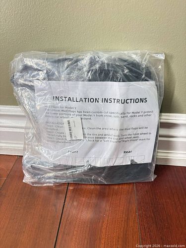 Limsas Black Rubber Mud Flaps for Tesla Model Y – Set of 4 , lot 2.  (1 of 3)