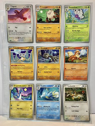 Lot of 9 GEM MINT Pokémon Trading Cards  (1 of 1)
