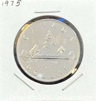 1975 Cdn. Proof-Like Queen Elizabeth II One Dollar  (1 of 3)