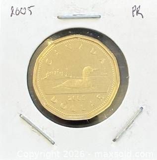 2005 Cdn. Proof Queen Elizabeth II Loonie  (1 of 3)