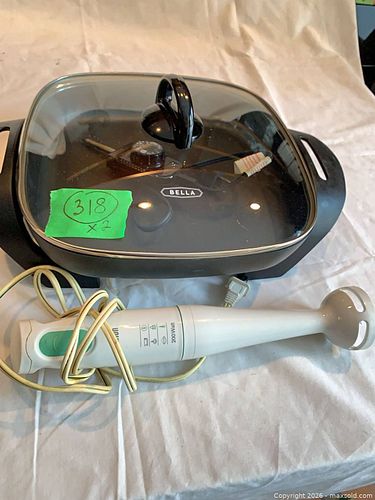 Bella Electric Skillet and Braun Immersion Blender - Black (1 of 8)