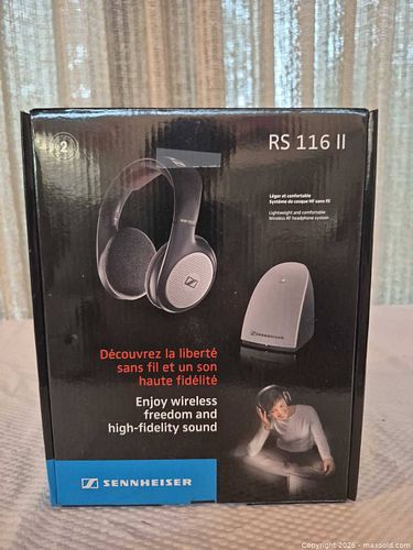 NEW Sennheiser RS 116 II Wireless RF Headphones, Black/Silver (1 of 13)