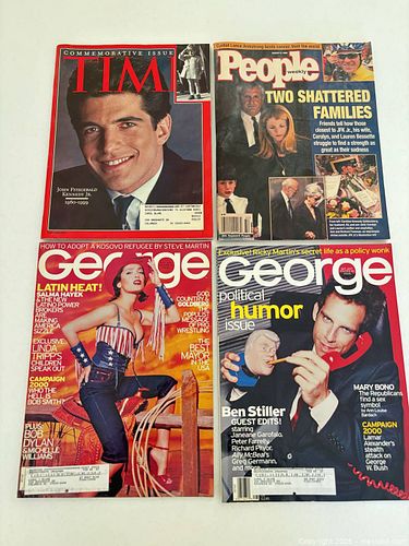 Lot of 4 1990s Magazines: George, Time, People featuring John F. Kennedy Jr. (1 of 3)