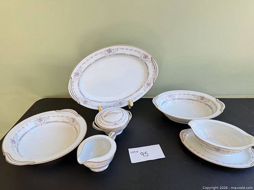 Noritake Benton (6204) Porcelain Serving Set, 6 serving pieces (1 of 11)