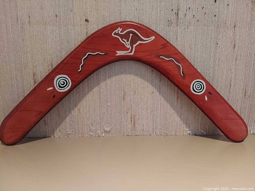 Wooden Boomerang Decorative Wall Art by Aboriginal Joe Croft (1 of 4)