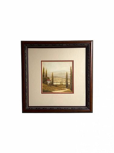 Authentic Framed Tuscan Italy Landscape Print 15x15 (1 of 2)