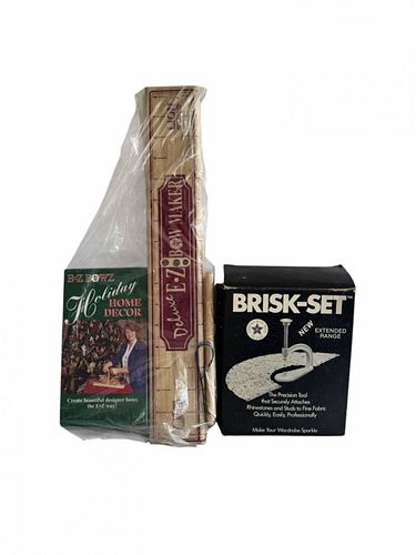 Vintage Deluxe EZ Bow Maker & Vintage Brisk-Set Lot  (1 of 2)