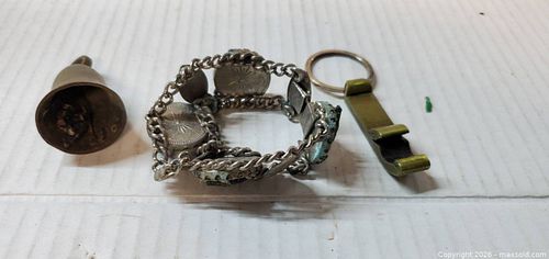 METAL ITEMS - JEWELRY BELL & BRACELET (1 of 6)