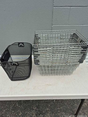 Set of 10+ Bicycle Front Wire Shopping Baskets -JF (1 of 6)
