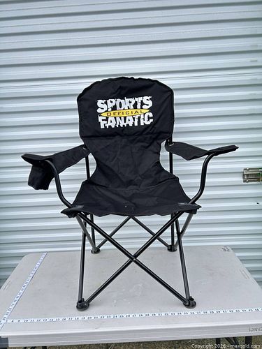 Sports Fanatic Folding Camping Chair, Black -wf (1 of 5)