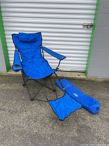 Tera-Gear Folding Camping Chair, Blue -wf (1 of 9)
