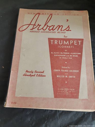 ARBAN'S TRUMPET ABRIDGED CONSERVATORY METHOD, {CORNET} MUSIC BOOKLET  (1 of 5)