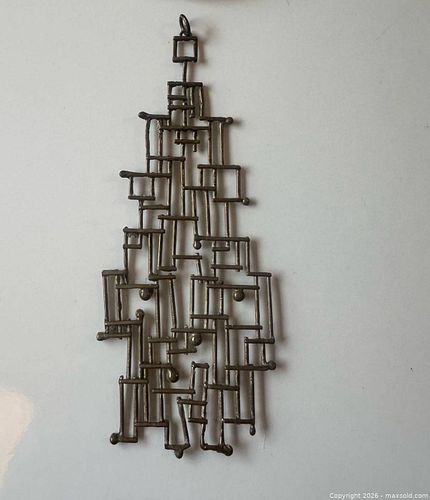Brutalist Abstract Silver Pendant  (1 of 4)