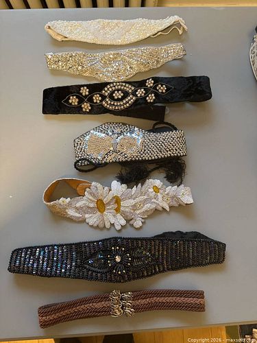 Vintage 80’s Sequin Beaded Evening Belts (1 of 18)