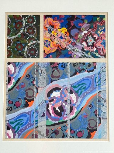 French Art Deco Abstract Edouard Benedictus Pochoir Print c.1920’s  (1 of 6)