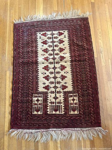 Hand Knotted Geometric Baluch Rug  (1 of 11)