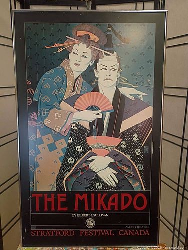 The Mikado 1983 Framed Stratford Theatre Poster (Metal Frame) (1 of 5)