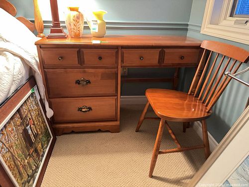 Baronet Solid Wood Desk with Matching Chair, Medium Cherry (1 of 11)