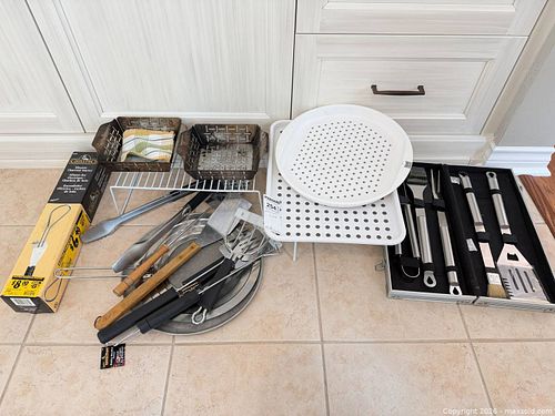 Grill Tool Set, Utensils,  with Electric Charcoal Starter and Accessories B (1 of 12)