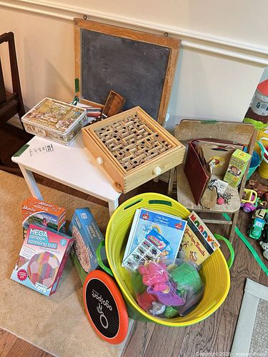 Mixed Children's Toys & Games Lot with Care Bears, Brain Quest, Child's Table and Chair B (1 of 18)