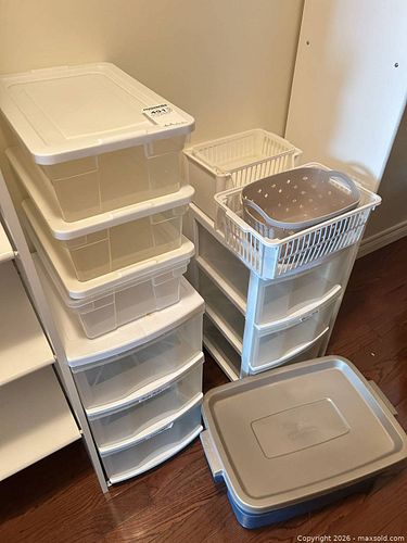 Plastic Storage Organizer Set with Stackable Drawers & Baskets B (1 of 9)