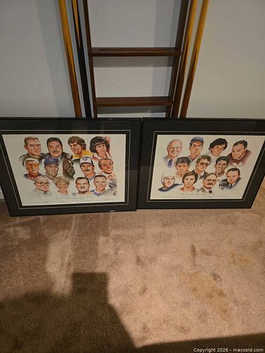 Framed Sports Baseball Prints, Set of 2, Black Frames (1 of 3)