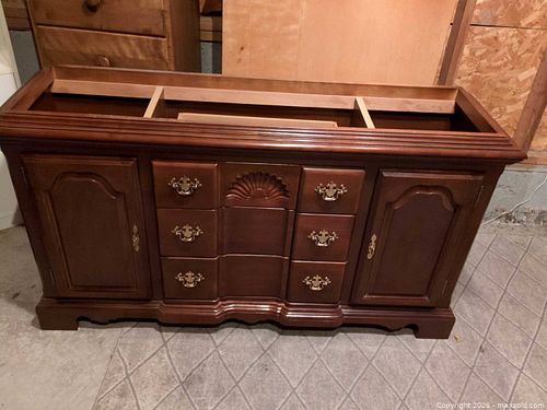 Solid Wood China Cabinet (2 Pieces) (1 of 7)