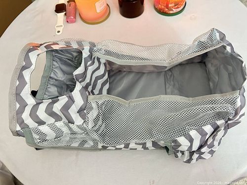 Collapsible Car/Backseat & Stroller Organizer, Gray Chevron (1 of 3)