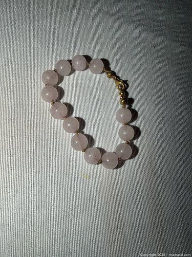 RARE PALE PINK GENUINE PEARL BABY CHILD BRACELET  (1 of 3)
