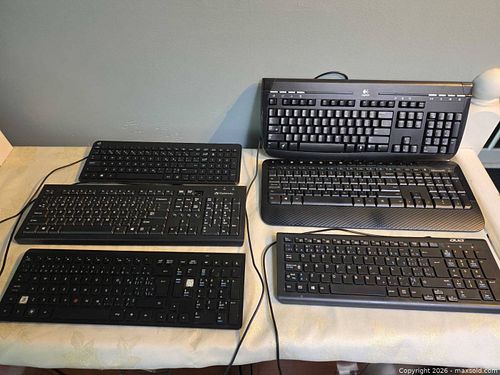Lot of 6 Full-Size Keyboards — Logitech, Microsoft, Acer, Gateway, HP (1 of 5)