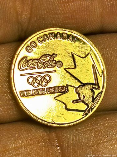 Coca Cola Down Hill Skiing Olympics coin (1 of 5)