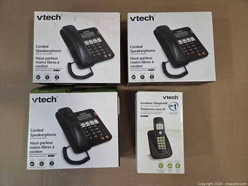 Vtech Corded Speakerphone (x3) & Vtech Cordless Telephone (x1) (1 of 4)