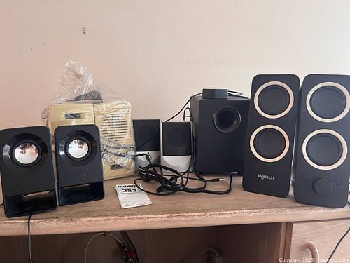 Computer Speaker Lot – Logitech Speakers + Subwoofer + Additional Speakers  (1 of 5)