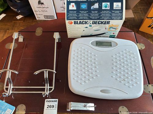 Mixed household items including:  • Royal Sovereign portable space heater • Black & Decker (1 of 6)