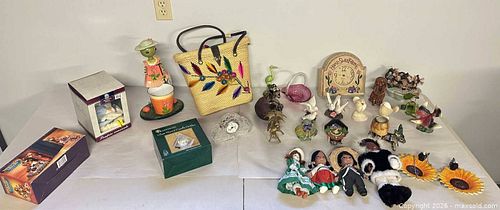 Assorted Collectibles & Home Decor Lot - Dolls, Figurines, Glassware (1 of 12)