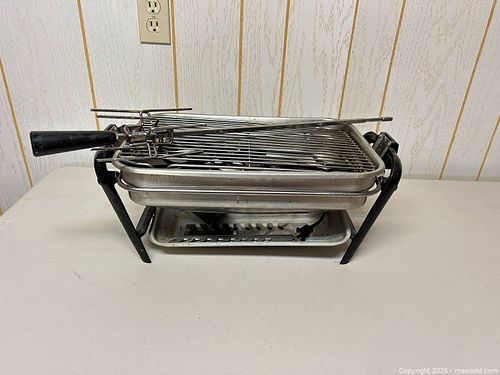Electric Rotisserie Grill with Skewers and Grill Rack (1 of 4)