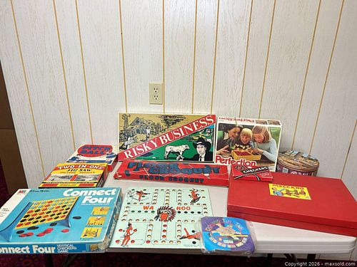 Vintage Board Games, Puzzles & Meccano Lot (1 of 12)