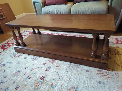 Traditional Brown Wood Coffee Table (1 of 5)