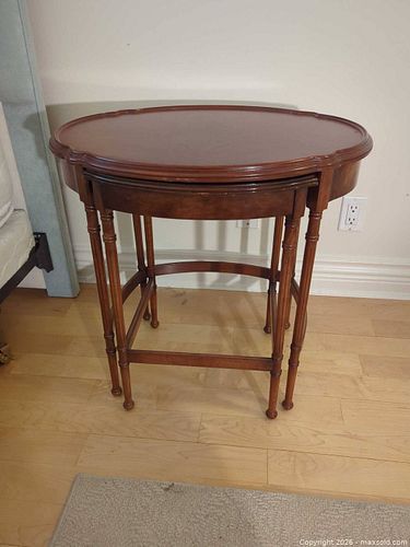 Pull Out Wooden Nesting Accent Table (1 of 6)