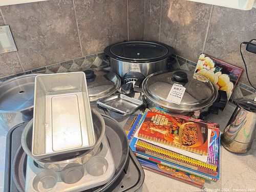 Cookware, Slow Cooker, Bakeware and Cookbooks Lot (1 of 17)