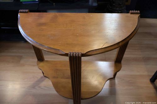 Small Maple Demi-lune Table. (1 of 5)