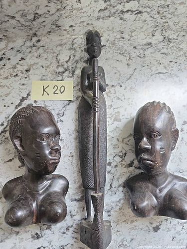 Assorted Ethnic Collectible Carvings Decor LOT"K20" (1 of 3)