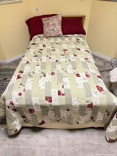 Bed Frame with Mattress, Box Spring, Quilt & Pillow C (1 of 10)