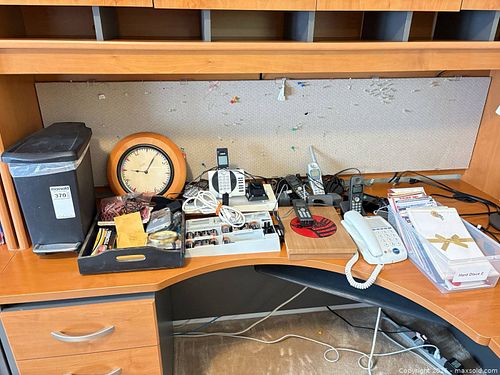 Mixed Electronics & Office Supplies Lot — Phones, Clock, Audio, Chargers B (1 of 15)