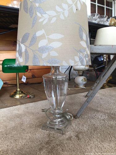 Restoration Hardware clear glass urn Lamp (1 of 2)