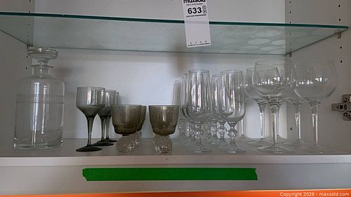 Glassware Lot, Crystal, Raindrop Glasses, Orrefors (1 of 11)